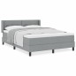 vidaXL Letto contenitore e materasso - Grigio chiaro, 140 x 190 cm - Tessuto vidaXL Letto contenitore e materasso - Grigio chiaro, 140 x 190 cm - Tessuto