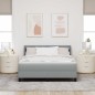 vidaXL Letto contenitore e materasso - Grigio chiaro, 140 x 190 cm - Tessuto vidaXL Letto contenitore e materasso - Grigio chiaro, 140 x 190 cm - Tessuto