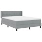 vidaXL Letto contenitore e materasso - Grigio chiaro, 140 x 190 cm - Tessuto vidaXL Letto contenitore e materasso - Grigio chiaro, 140 x 190 cm - Tessuto