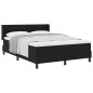 vidaXL Letto a molle con testiera Nero 140 x 190 cm Tessuto e Schiuma vidaXL Letto a molle con testiera Nero 140 x 190 cm Tessuto e Schiuma