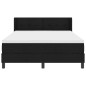 vidaXL Letto a molle con testiera Nero 140 x 190 cm Tessuto e Schiuma vidaXL Letto a molle con testiera Nero 140 x 190 cm Tessuto e Schiuma