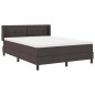 vidaXL Letto a molle Marrone Scuro 140 x 190 cm Tessuto e Schiuma