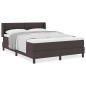 vidaXL Letto a molle Marrone Scuro 140 x 200 cm Tessuto e Schiuma