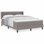 vidaXL Letto con rete a doghe e materasso tortora, 140 x 200 cm, tessuto