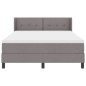 vidaXL Letto con rete a doghe e materasso tortora, 140 x 200 cm, tessuto