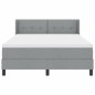 vidaXL letto a molle con materasso - grigio chiaro - 160 x 200 cm - tessuto