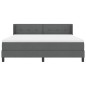 vidaXL Letto Box Spring con materasso, grigio scuro, 180 x 200 cm, tessuto