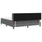 vidaXL Letto Box Spring con materasso, grigio scuro, 180 x 200 cm, tessuto