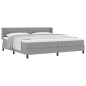vidaXL Letto Box Spring con materasso grigio chiaro, 200x200 cm in tessuto. vidaXL Letto Box Spring con materasso grigio chiaro, 200x200 cm in tessuto.