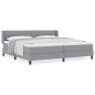 vidaXL Letto Box Spring con materasso grigio chiaro, 200x200 cm in tessuto. vidaXL Letto Box Spring con materasso grigio chiaro, 200x200 cm in tessuto.