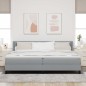 vidaXL Letto Box Spring con materasso grigio chiaro, 200x200 cm in tessuto. vidaXL Letto Box Spring con materasso grigio chiaro, 200x200 cm in tessuto.