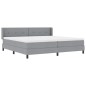 vidaXL Letto Box Spring con materasso grigio chiaro, 200x200 cm in tessuto. vidaXL Letto Box Spring con materasso grigio chiaro, 200x200 cm in tessuto.