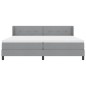 vidaXL Letto Box Spring con materasso grigio chiaro, 200x200 cm in tessuto. vidaXL Letto Box Spring con materasso grigio chiaro, 200x200 cm in tessuto.