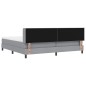vidaXL Letto Box Spring con materasso grigio chiaro, 200x200 cm in tessuto. vidaXL Letto Box Spring con materasso grigio chiaro, 200x200 cm in tessuto.
