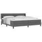 vidaXL Letto a molla grigio scuro con materasso, 200x200 cm, in tessuto