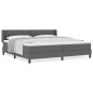 vidaXL Letto a molla grigio scuro con materasso, 200x200 cm, in tessuto