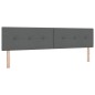 vidaXL Letto a molla grigio scuro con materasso, 200x200 cm, in tessuto