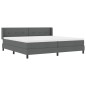 vidaXL Letto a molla grigio scuro con materasso, 200x200 cm, in tessuto