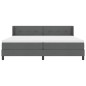 vidaXL Letto a molla grigio scuro con materasso, 200x200 cm, in tessuto