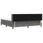 vidaXL Letto a molla grigio scuro con materasso, 200x200 cm, in tessuto