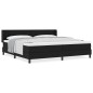 vidaXL Letto a molle con testiera Nero 200 x 200 cm Tessuto e Schiuma