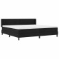 vidaXL Letto a molle con testiera Nero 200 x 200 cm Tessuto e Schiuma