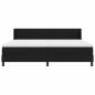 vidaXL Letto a molle con testiera Nero 200 x 200 cm Tessuto e Schiuma