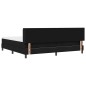 vidaXL Letto a molle con testiera Nero 200 x 200 cm Tessuto e Schiuma