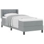vidaXL Letto a rete con materasso, grigio chiaro, 80 x 200 cm, tessuto