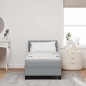 vidaXL Letto a rete con materasso, grigio chiaro, 80 x 200 cm, tessuto