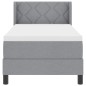 vidaXL Letto a rete con materasso, grigio chiaro, 80 x 200 cm, tessuto