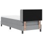 vidaXL Letto a rete con materasso, grigio chiaro, 80 x 200 cm, tessuto