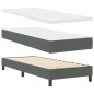 vidaXL Letto a Box Spring con materasso – Grigio scuro, 80 x 200 cm in tessuto.