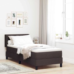 vidaXL Letto a molle Marrone Scuro 80 x 200 cm Tessuto e Schiuma