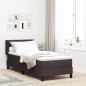 vidaXL Letto a molle Marrone Scuro 80 x 200 cm Tessuto e Schiuma