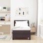vidaXL Letto a molle Marrone Scuro 80 x 200 cm Tessuto e Schiuma