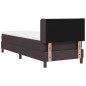 vidaXL Letto a molle Marrone Scuro 80 x 200 cm Tessuto e Schiuma