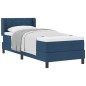 vidaXL Letto contenitore con materasso blu, 80 x 200 cm, in tessuto