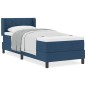 vidaXL Letto contenitore con materasso blu, 80 x 200 cm, in tessuto