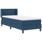 vidaXL Letto contenitore con materasso blu, 80 x 200 cm, in tessuto