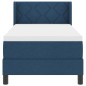 vidaXL Letto contenitore con materasso blu, 80 x 200 cm, in tessuto
