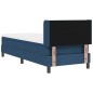 vidaXL Letto contenitore con materasso blu, 80 x 200 cm, in tessuto