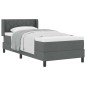 vidaXL Letto Box Spring con Materasso – Grigio Scuro – 90 x 190 cm – Tessuto vidaXL Letto Box Spring con Materasso – Grigio Scuro – 90 x 190 cm – Tessuto
