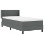 vidaXL Letto Box Spring con Materasso – Grigio Scuro – 90 x 190 cm – Tessuto vidaXL Letto Box Spring con Materasso – Grigio Scuro – 90 x 190 cm – Tessuto