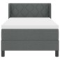 vidaXL Letto Box Spring con Materasso – Grigio Scuro – 90 x 190 cm – Tessuto vidaXL Letto Box Spring con Materasso – Grigio Scuro – 90 x 190 cm – Tessuto