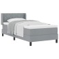 vidaXL Letto a Rete con Materasso Grigio Chiaro, 90 x 200 cm in Tessuto vidaXL Letto a Rete con Materasso Grigio Chiaro, 90 x 200 cm in Tessuto