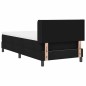 vidaXL Letto a molle con testiera Nero 90 x 200 cm Tessuto e Schiuma vidaXL Letto a molle con testiera Nero 90 x 200 cm Tessuto e Schiuma