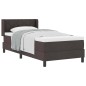 vidaXL Letto a molle Marrone Scuro 100 x 200 cm Tessuto e Schiuma