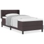 vidaXL Letto a molle Marrone Scuro 100 x 200 cm Tessuto e Schiuma