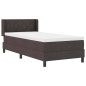 vidaXL Letto a molle Marrone Scuro 100 x 200 cm Tessuto e Schiuma